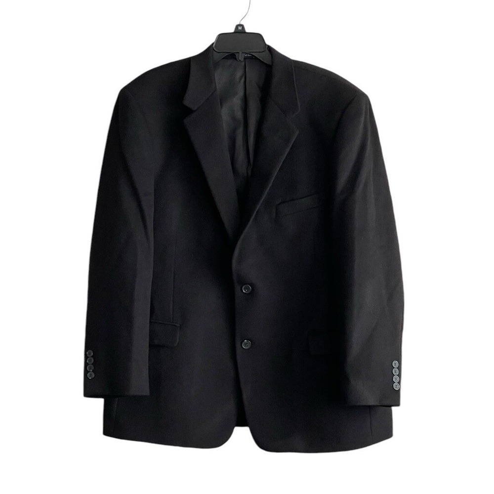 Turnbury Men's Sport Coat Blazer 46R Black 100% Camel Hair EUC
